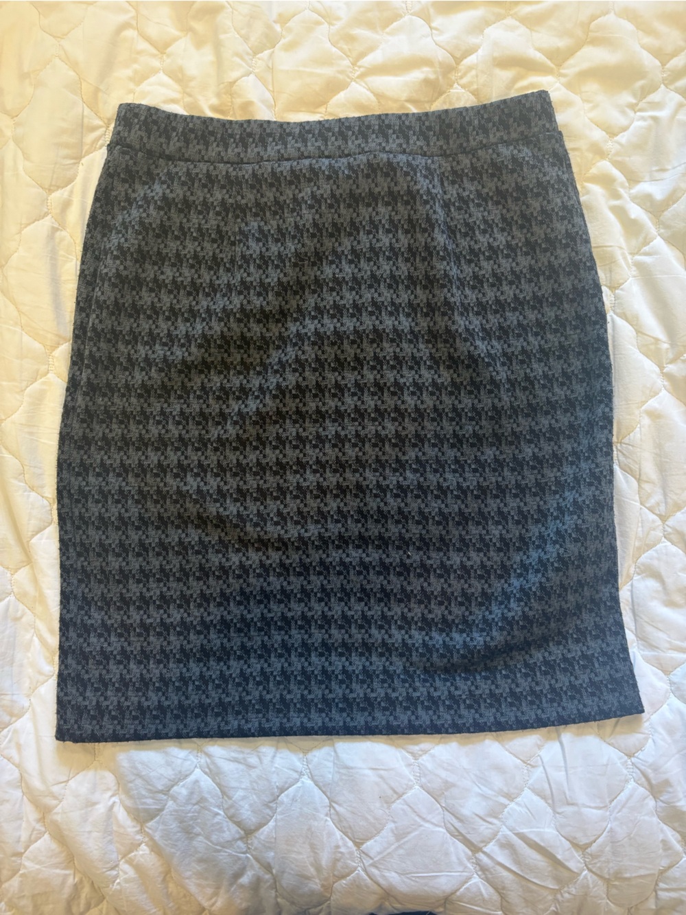 Lyse Spénard Gray Houndstooth Pencil Skirt Size M – Career Office Classic - Picture 2 of 5